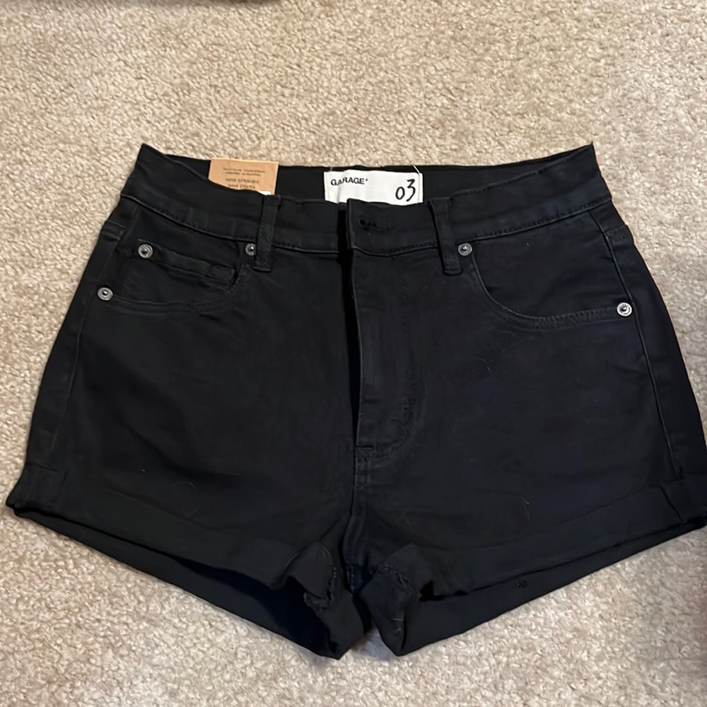 NWT Black Garage High Waisted Shorts